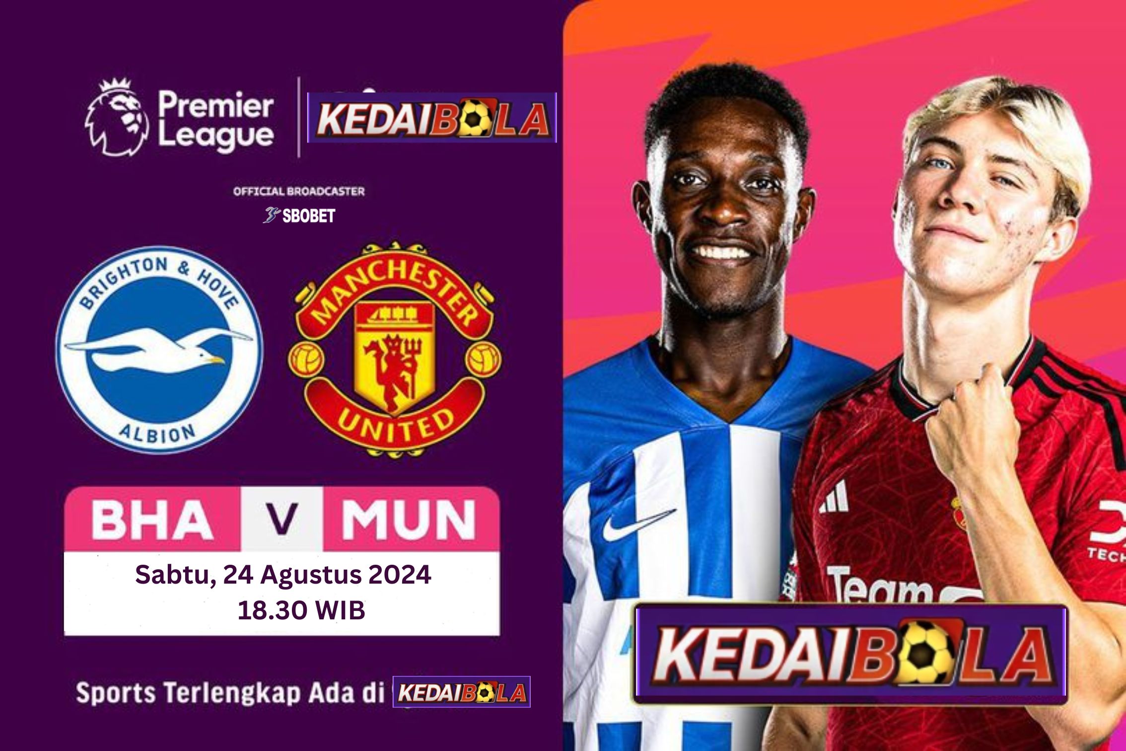  Pertandingan Brighton vs Manchester United – Liga Inggris 2024/2025