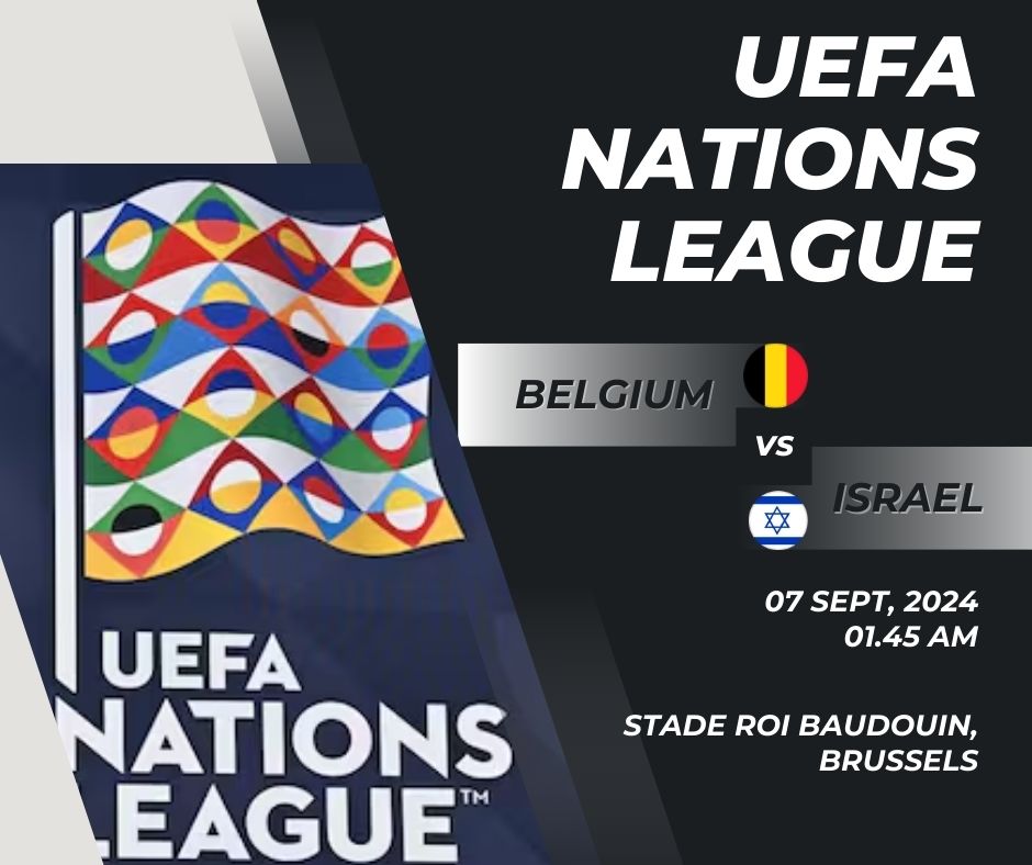 Pemain Belgia dan Israel bersaing dalam pertandingan Liga A, Grup 2 UEFA Nations League di Stade Roi Baudouin pada 9 September 2024.