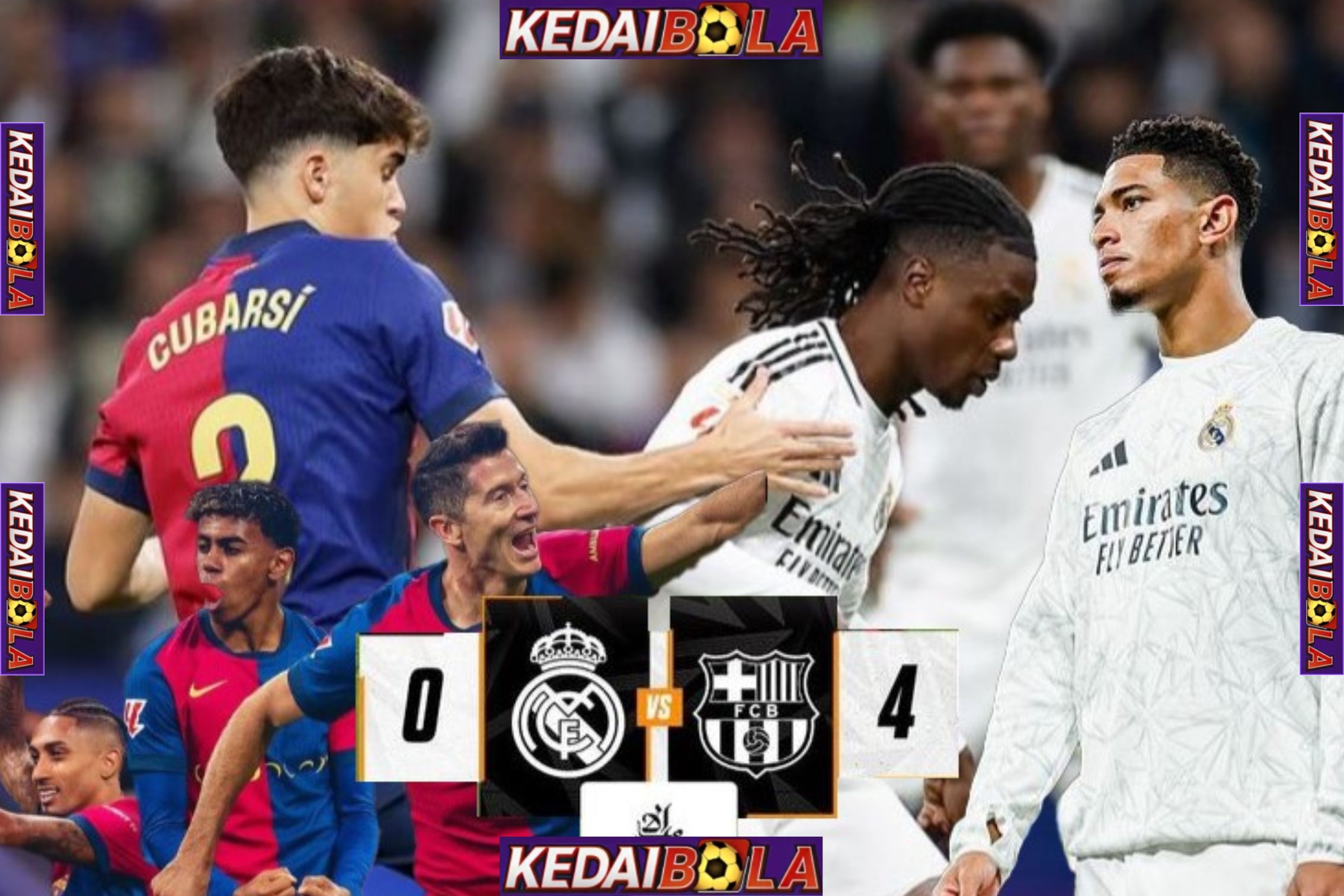 Barcelona Dominasi  Real Madrid 4-0 dalam El Clasico Pertama Musim Ini