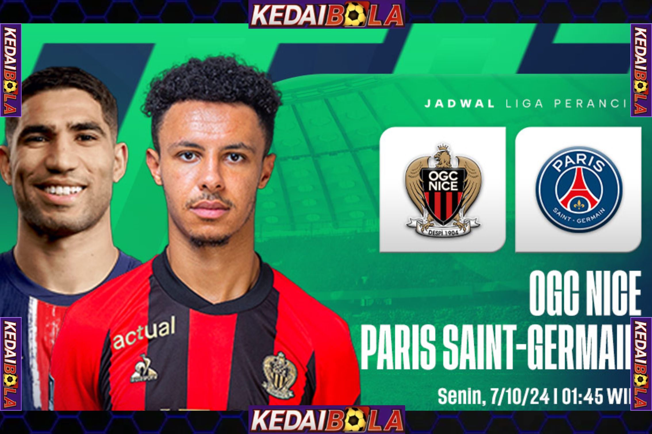 Pertandingan Ligue 1: Nice vs Paris Saint-Germain