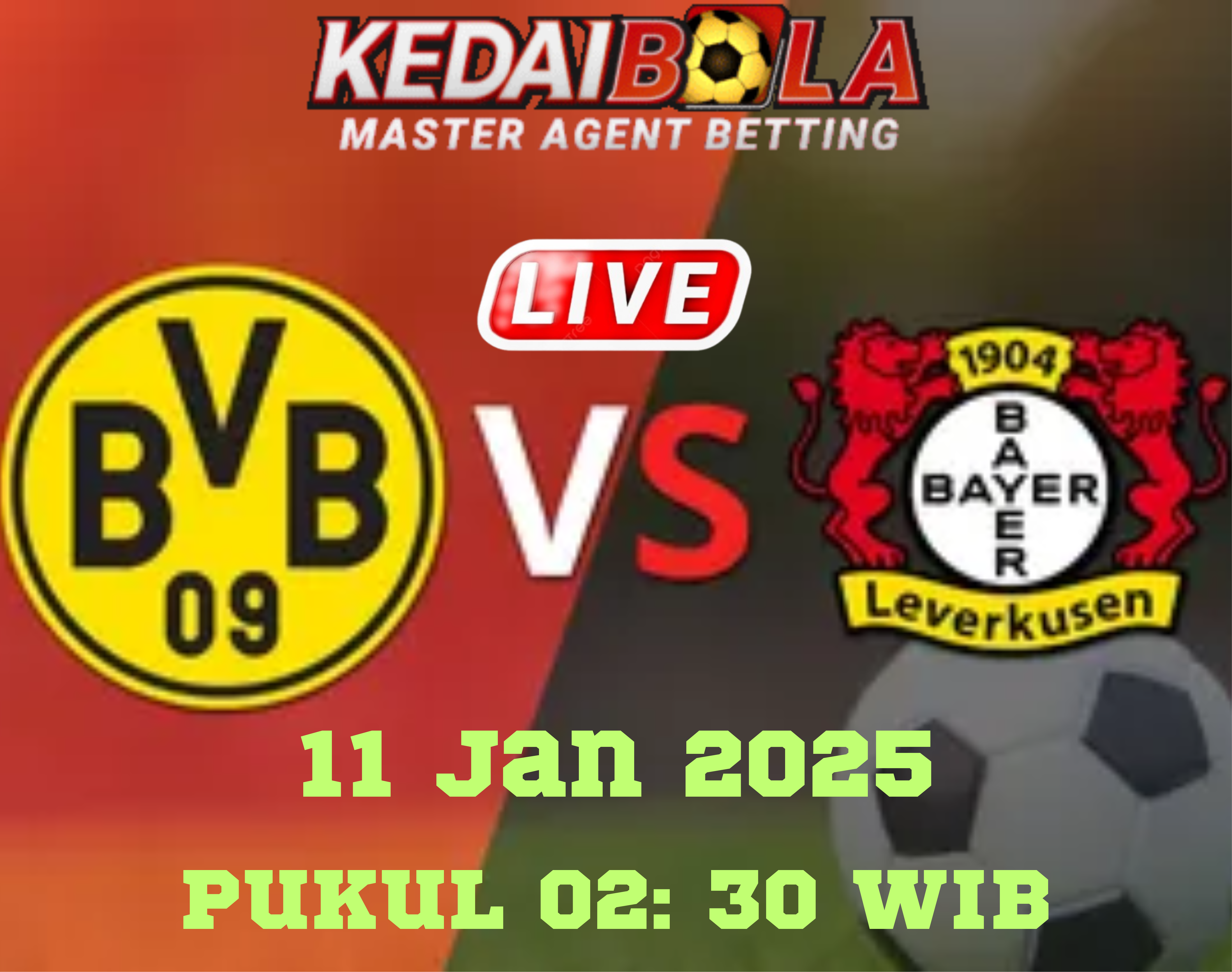 "Ilustrasi pemain Borussia Dortmund dan Bayer Leverkusen sedang bertanding di lapangan hijau, mencerminkan atmosfer kompetitif dalam laga Bundesliga."